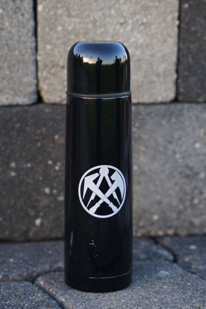 Ansicht Thermoskanne mit gelasertem Motiv