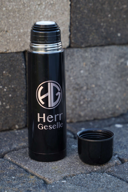 Ansicht Thermoskanne mit gelasertem Motiv