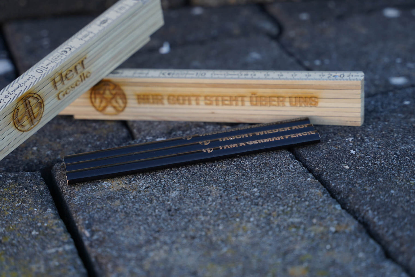 Zimmermannsbleistift gelasert