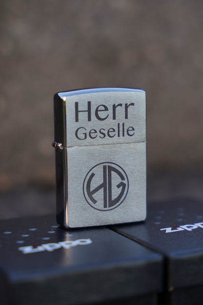 Ansicht Zippo mit gelaserter Gravur